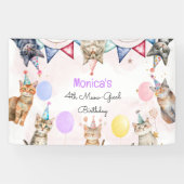 パーティー猫ニャーニャー子供の誕生日 横断幕 (横)