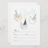 パーティー猫 招待状 (正面/裏面)