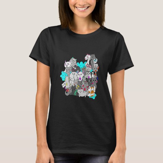 パーティー猫 Tシャツ (正面)