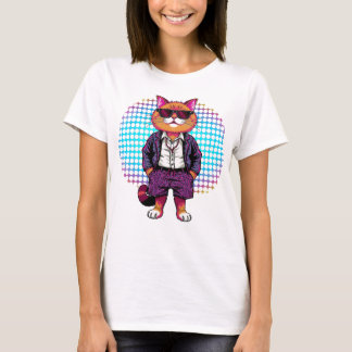 パーティー猫inサングラス – Disco Equipment Tシャツ