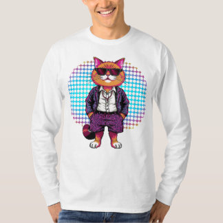 パーティー猫inサングラス – Disco Equipment Tシャツ