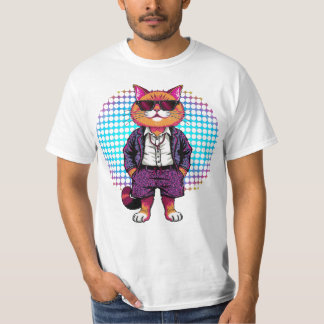 パーティー猫inサングラス – Disco Equipment Tシャツ
