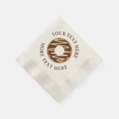 パーティー用のチョコレートドーナツカスタムナプキン（菓子用） 縁ありカクテルナプキン (角)