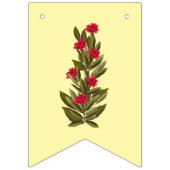 パーティー用の淡い黄色の花のバナー バンティングフラッグ (第2の旗)