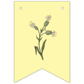 パーティー用の淡い黄色の花のバナー バンティングフラッグ (第1の旗)