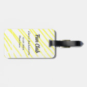 パーティー用イエローラインの背景 ラゲッジタグ (裏面横)