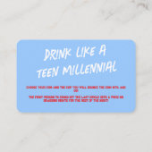 パーティー用ビンゴ飲みゲーム 名刺 (裏面)