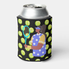 パーティー用ボール付きテニス女性選手 缶クーラー