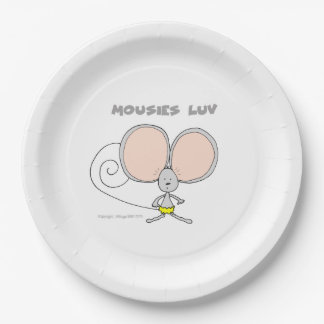パーティー用紙皿 Mousies Luv ペーパープレート