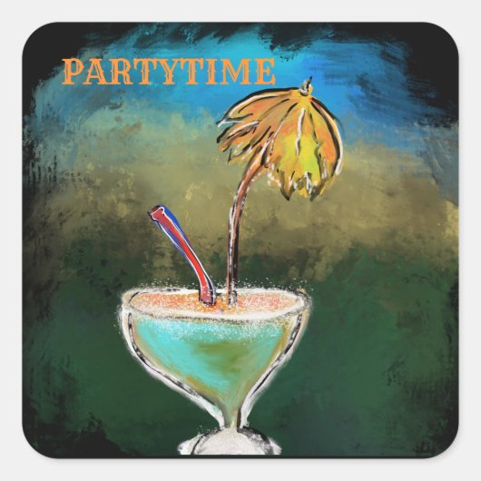 パーティー町 スクエアシール (正面)