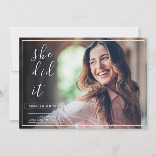 パーティー発表2023大学院写真カード 案内状 (正面)