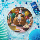 パーティー祝の豚とケーキと風船 ペーパープレート (パーティー)