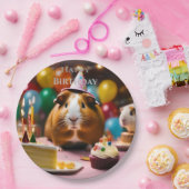 パーティー祝の豚とケーキと風船 ペーパープレート (パーティー)