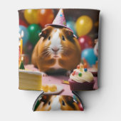 パーティー祝の豚とケーキと風船 缶クーラー (正面)