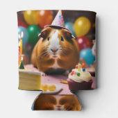 パーティー祝の豚とケーキと風船 缶クーラー (裏面)