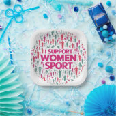 パーティー祝プレートのスポーツの女性 ペーパープレート (パーティー)