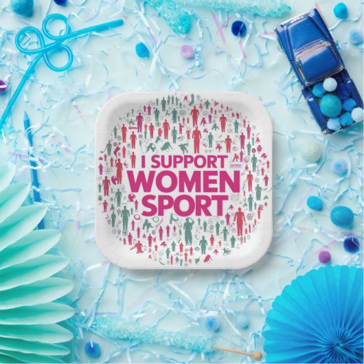 パーティー祝プレートのスポーツの女性 ペーパープレート (パーティー)