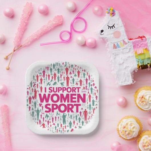 パーティー祝プレートのスポーツの女性 ペーパープレート (パーティー)