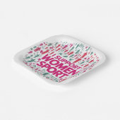 パーティー祝プレートのスポーツの女性 ペーパープレート (傾斜あり)