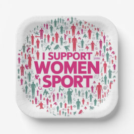 パーティー祝プレートのスポーツの女性 ペーパープレート