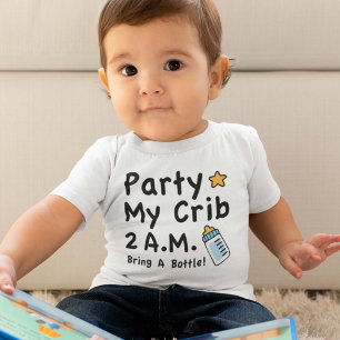 パーティー私のベッド。午前2時。 ベビーTシャツ