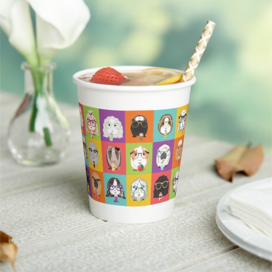 パーティー紙カップハッピーギニアピッグ 紙コップ (インサイチュ)