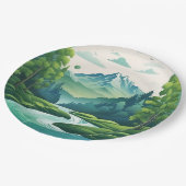 パーティー紙プリーツ ペーパープレート (アングル)