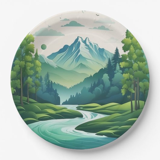 パーティー紙プリーツ ペーパープレート (正面)