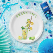 パーティー紙プレートとレモンジュースクール飲料 ペーパープレート (パーティー)