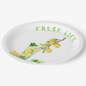 パーティー紙プレートとレモンジュースクール飲料 ペーパープレート (アングル)