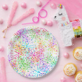 パーティー紙プレートレインボー花火スター ペーパープレート (パーティー)