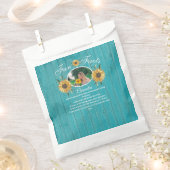 パーティー素朴おもしろいファクトヒマワリティール(緑がかった色)ウッド フェイバーバッグ (クリップ留めされた状態)