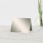 パーティー紫色のピンクの花が金色エレガント サンキューカード (裏面)