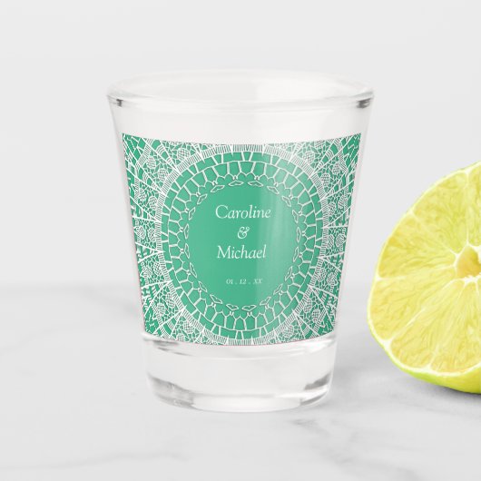 パーティー結婚の婚約おもしろい ショットグラス (正面)