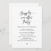 パーティー結婚の後ずっと幸せに駆け落ち 招待状 (正面/裏面)