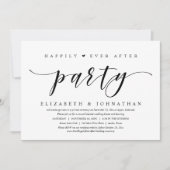 パーティー結婚の後で楽しく駆け落ち夕食 招待状 (正面)