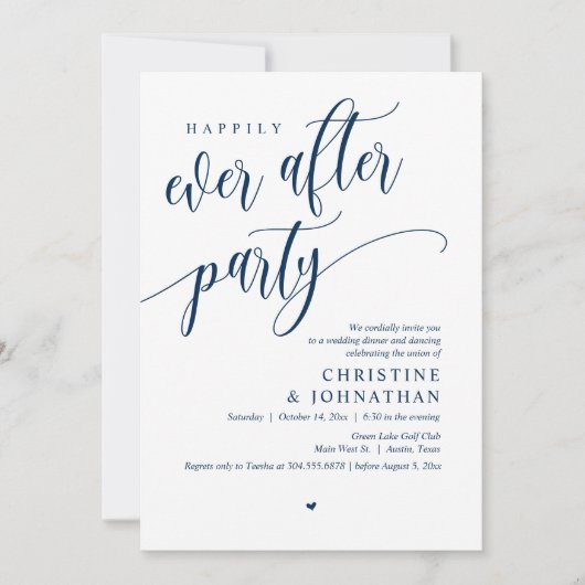 パーティー結婚の後は幸いにも 招待状 (正面)