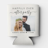 パーティー結婚フォトクリームの後ずっと幸せに 缶クーラー (裏面)
