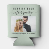 パーティー結婚写真のセージの後で幸せに 缶クーラー (裏面)