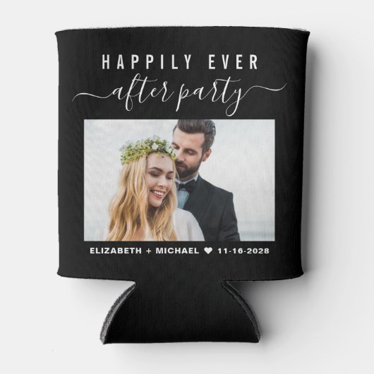 パーティー結婚写真の後の幸せなカスタムい 缶クーラー (正面)