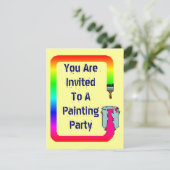 パーティー絵画シャワー又は引っ越し祝いパーティー招待状 招待状 (スタンド正面)