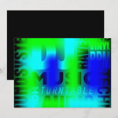 パーティー背景 招待状 (正面/裏面)