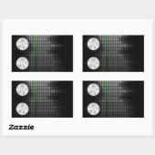 パーティー背景 長方形シール (シート)