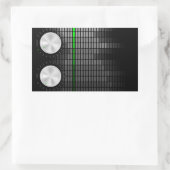 パーティー背景 長方形シール (バッグ)