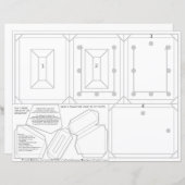 パーティー自撮りフレームオーナメントテーブルカード2x3写真 (正面/裏面)