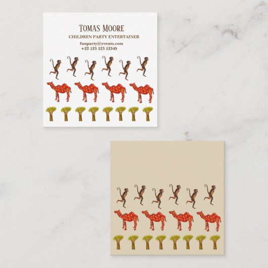 パーティー興行の名刺 スクエア名刺 (正面/裏面)