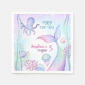 パーティー航海のナプキンスをテーマにした誕生日パーティー。 スタンダードカクテルナプキン (正面)