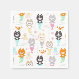 パーティー航海のナプキンスをテーマにした誕生日パーティー。 スタンダードカクテルナプキン