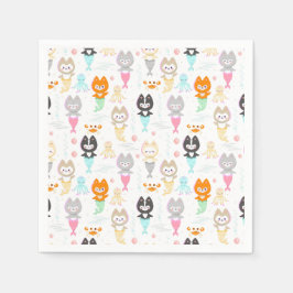 パーティー航海のナプキンスをテーマにした誕生日パーティー。 スタンダードカクテルナプキン