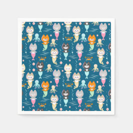 パーティー航海のナプキンスをテーマにした誕生日パーティー。 スタンダードカクテルナプキン